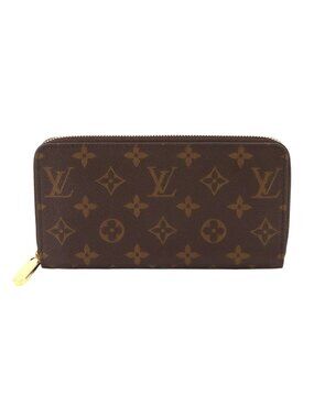 Louis Vuitton Monogram Zippy Wallet Zip Around Brown